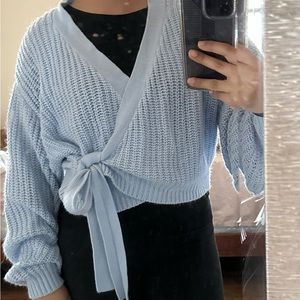Baby Blue Knit Cardigan